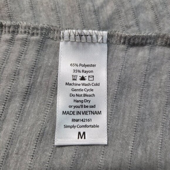 Lularoe Medium Gray Textured Striped Longsleeve Maxi Duster Cardigan (Flaw) - Picture 11 of 11